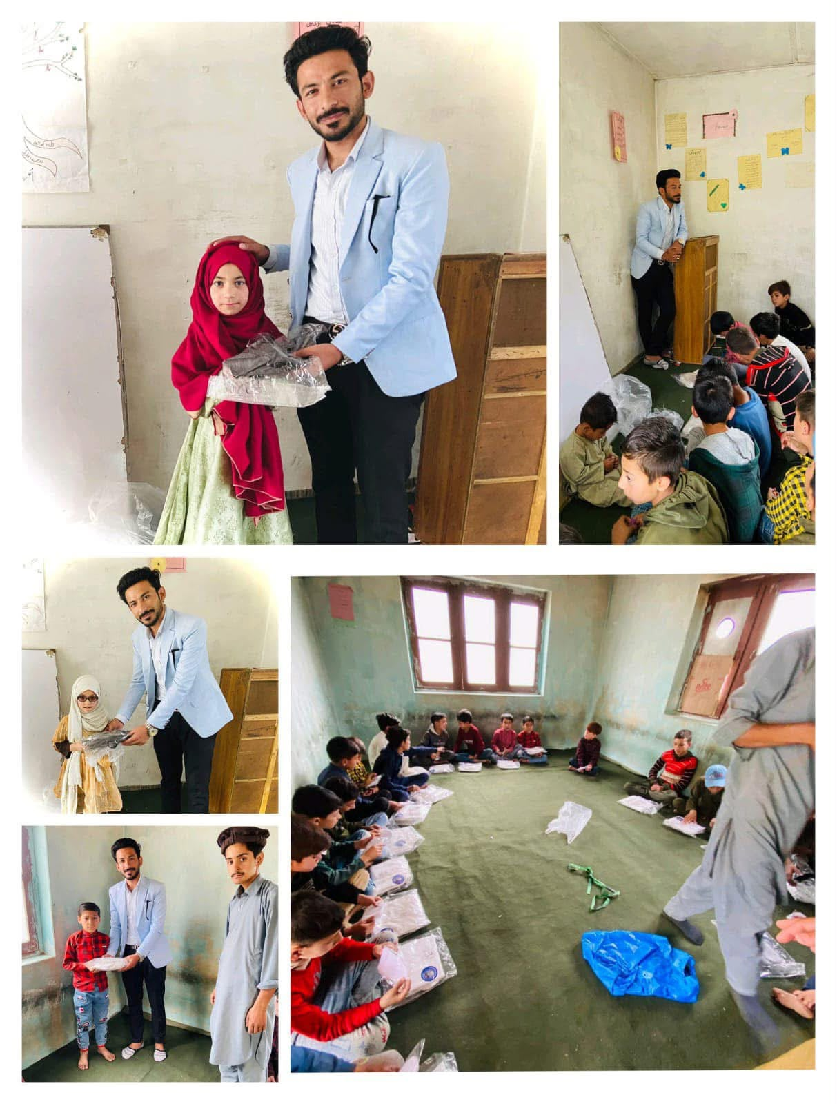 School uniform distribution and learning activities for children